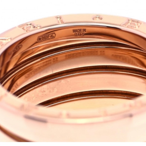 BULGARI 18K Rose Gold B.Zero1 Five-Band Ring 54 6.75 - Picture 4 of 5